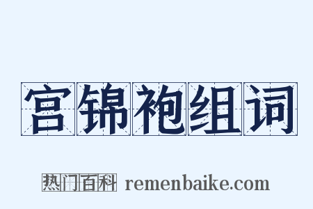 宫锦袍组词是什么意思的图片